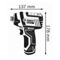 Miniatyrbillede 3 af 5: Bosch Professional GDR 12V-105 slagnøgle + 2 x 2,0 Ah batterier + LBOXX 2600 o/min - 06019A6977