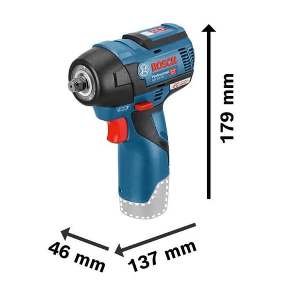 Bosch Professional GDS 12V-115 slagnøgle + 2 x 3,0 Ah batterier + L-BOXX - 06019E0103