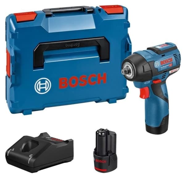 Bosch Professional GDS 12V-115 slagnøgle + 2 x 3,0 Ah batterier + L-BOXX - 06019E0103