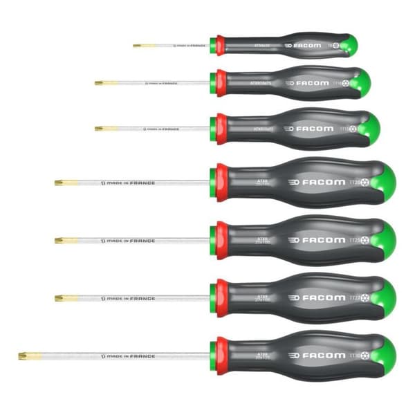 Set med 7 PROTWIST Torx- och Resistorx-skruvmejslar - FACOM - ATXR.J7PB