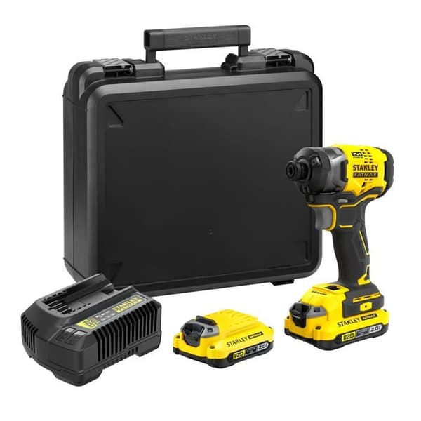 Slagskruetrækker - STANLEY FATMAX V20 - SFMCF820D2K-QW - 190 Nm Børsteløs - Lithium 18V - 2 Batterier 2Ah