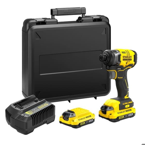 Slagskruetrækker - STANLEY FATMAX V20 - SFMCF810D2K-QW - 170 Nm Børsteløs - Lithium 18V - 2 Batterier 2Ah