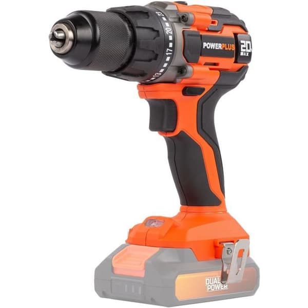 20V 50Nm akku-boremaskine - DUAL POWER POWDP15100 - Leveres uden batteri eller oplader