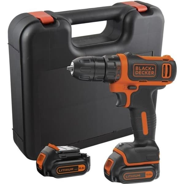 BLACK+DECKER BDCDD12KB-QW 12V Akku Skruetrækker med 2 x 1,5 Ah Batterier og Oplader