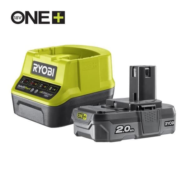 RYOBI - 18V ONE+ Boremaskine - 50 Nm - 500-1800 o/min - 13 mm borepatron + 1 x 2 Ah batteri, oplader og taske - R18DD3-120S