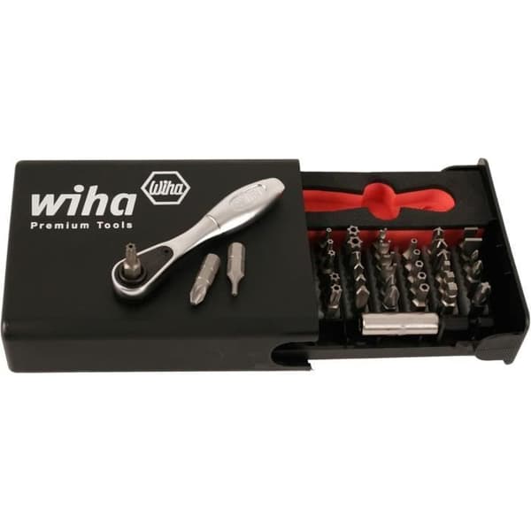 Wiha 38-delars säkerhetsspjutsats med reversibelt hylsnyckel 14