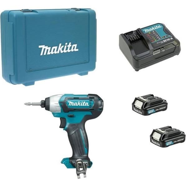 Makita TD110DSAE Slagskruvdragare - Trådlös - Batteri 2 Ah - 10,8 V - Slagskruvnyckel