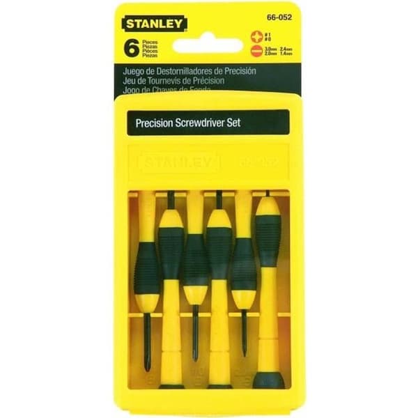 STANLEY Bi-Material urmakares skruvmejsel - 0-66-052 - Set med 6 delar