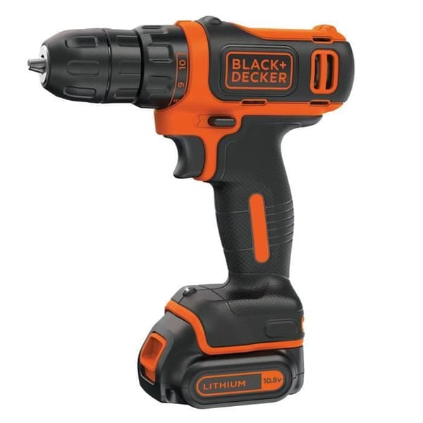 BLACK+DECKER BDCDD12KB-QW 12V sladdlös skruvmejsel med 2 st 1,5 Ah batterier och laddare