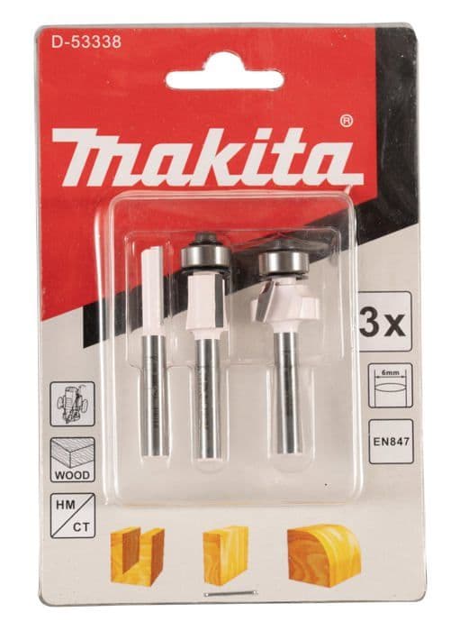 Makita Sander Set med 3 delar 6mm, 1st, i D 53338 - D-53338