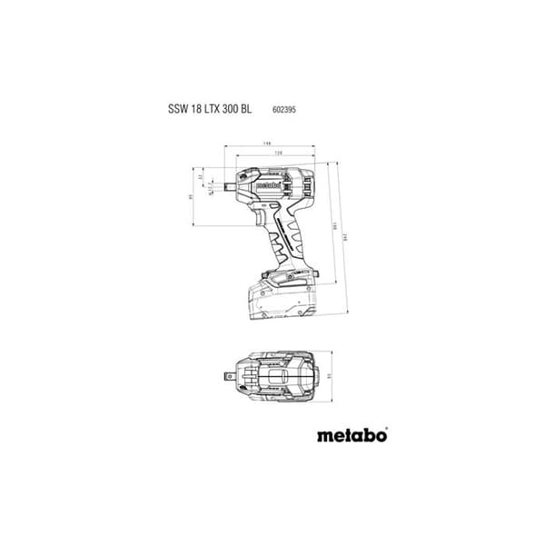 Metabo SSW 18 LTX 300 BL 602395890 skruvdragare