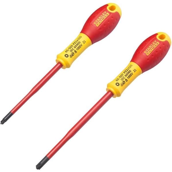 Sats med 2 skruvmejslar - STANLEY FATMAX - FMHT0-62649 - Isolerade kopplingsplintar 1000V - PZ1X100 + PZ2X125