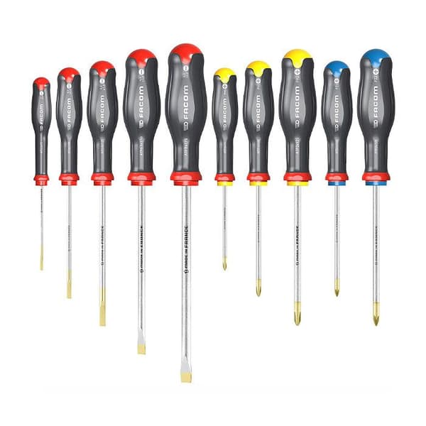 Set med 10 Protwist-skruvmejslar - FACOM - ATW.J10PB
