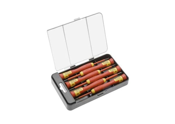 Tournevis Högert teknik - HT1S986 - Set med precisionsskruvmejslar 1000V stål CrMo 6 element
