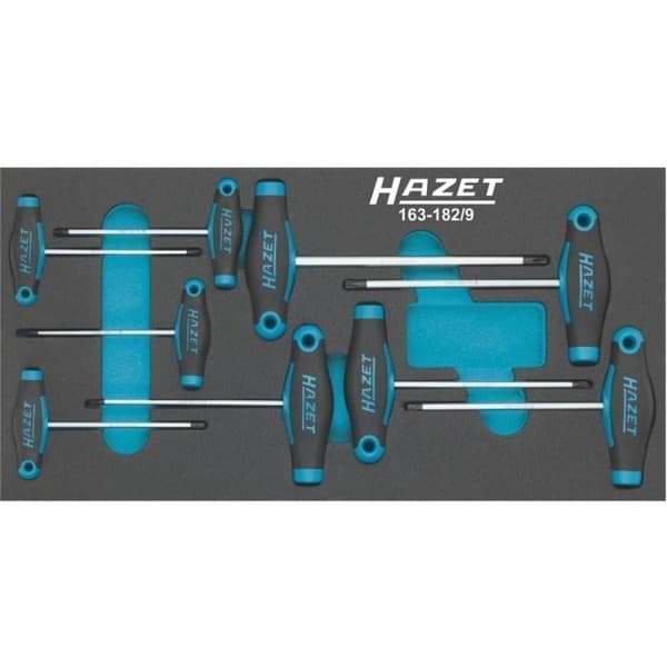 Skruvmejselsats - HAZET - 163-182-9 - Torx - interiör - 9 stycken