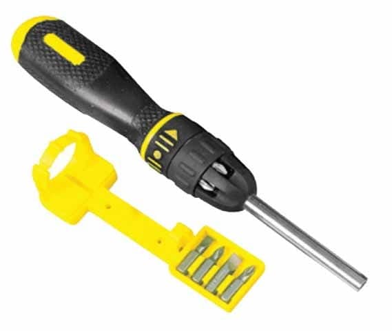 STANLEY MULTIBIT-SPÄRRSKRUVMEJSEL + BITS 10 ST. 0-68-010