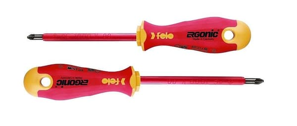 Set med två FELO Ergonic VDE-skruvmejslar plus/minus Z1/Z2