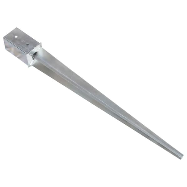 vidaXL jordpløkker 6 stk. 8 x 8 x 91 cm galvaniseret stål sølvfarvet