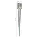 Miniatyrbillede 6 af 6: vidaXL jordpløkker 6 stk. 8 x 8 x 91 cm galvaniseret stål sølvfarvet