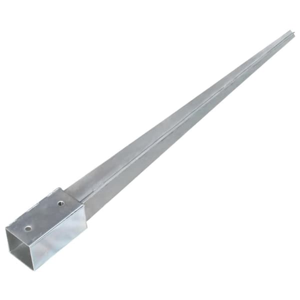 vidaXL jordpløkker 6 stk. 7 x 7 x 90 cm galvaniseret stål sølvfarvet