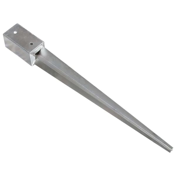 vidaXL jordpløkker 6 stk. 7 x 7 x 75 cm galvaniseret stål sølvfarvet
