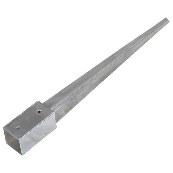 vidaXL jordpløkker 6 stk. 7 x 7 x 75 cm galvaniseret stål sølvfarvet