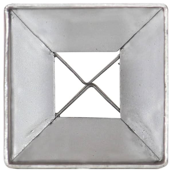 vidaXL jordpløkker 6 stk. 7 x 7 x 75 cm galvaniseret stål sølvfarvet