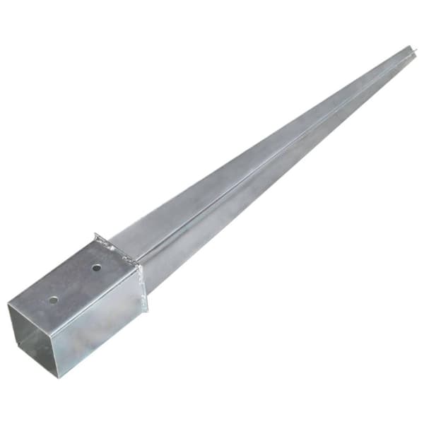 vidaXL jordpløkker 12 stk. 8 x 8 x 76 cm galvaniseret stål sølvfarvet