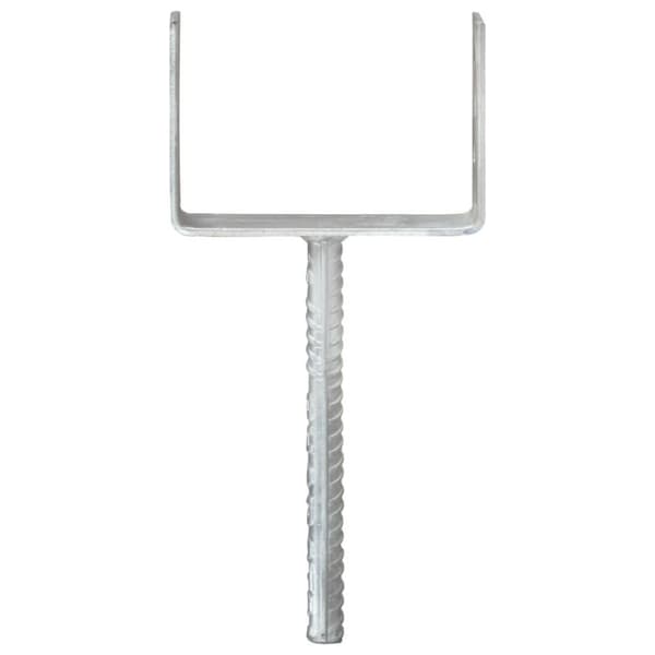 vidaXL Jordankare 6 st silver 12x6x30 cm galvaniserat stål