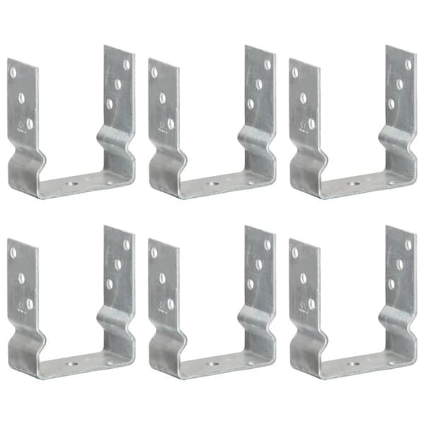 vidaXL Jordankare 6 st silver 12x6x15 cm galvaniserat stål