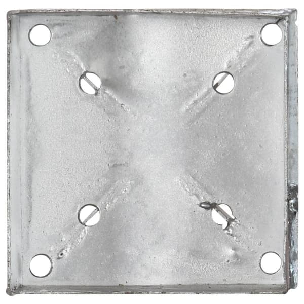 vidaXL Jordspyd 2 stk sølv 14x14x91 cm galvanisert stål