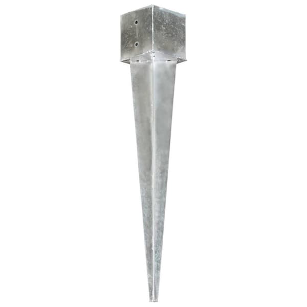 vidaXL Jordspett 6 st silver 14x14x91 cm galvaniserat stål
