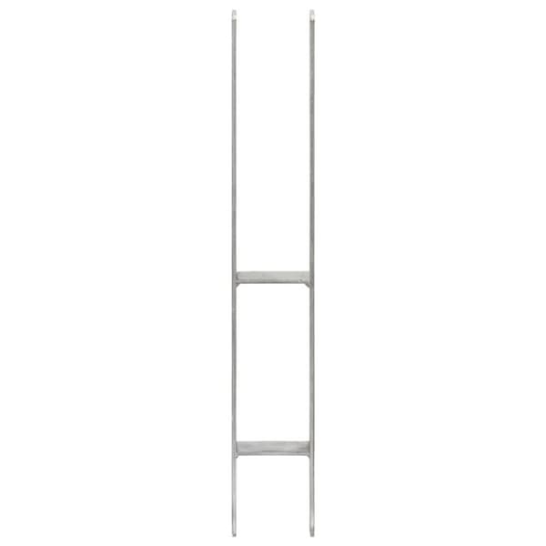 vidaXL hegnspløkker 2 stk. 8x6x60 cm galvaniseret stål sølvfarvet