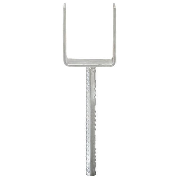vidaXL hegnspløkker 6 stk. 10x6x30 cm galvaniseret stål sølvfarvet