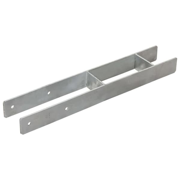 vidaXL hegnspløkker 6 stk. 9x6x60 cm galvaniseret stål sølvfarvet