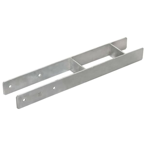 vidaXL hegnspløkker 6 stk. 10x6x60 cm galvaniseret stål sølvfarvet