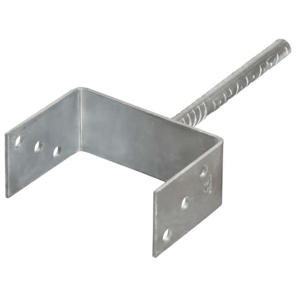 vidaXL hegnspløkker 6 stk. 14x6x30 cm galvaniseret stål sølvfarvet