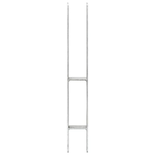 vidaXL hegnspløkker 6 stk. 7x6x60 cm galvaniseret stål sølvfarvet
