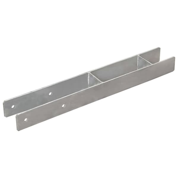 vidaXL hegnspløkker 6 stk. 7x6x60 cm galvaniseret stål sølvfarvet