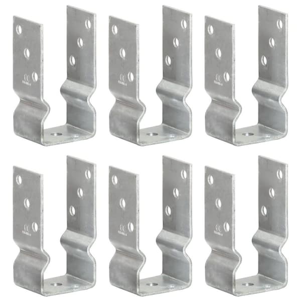 vidaXL jordankre 6 stk. 7x6x15 cm galvaniseret stål sølvfarvet