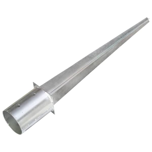 vidaXL jordpløkker 6 stk. 10 x 76 cm galvaniseret stål sølvfarvet