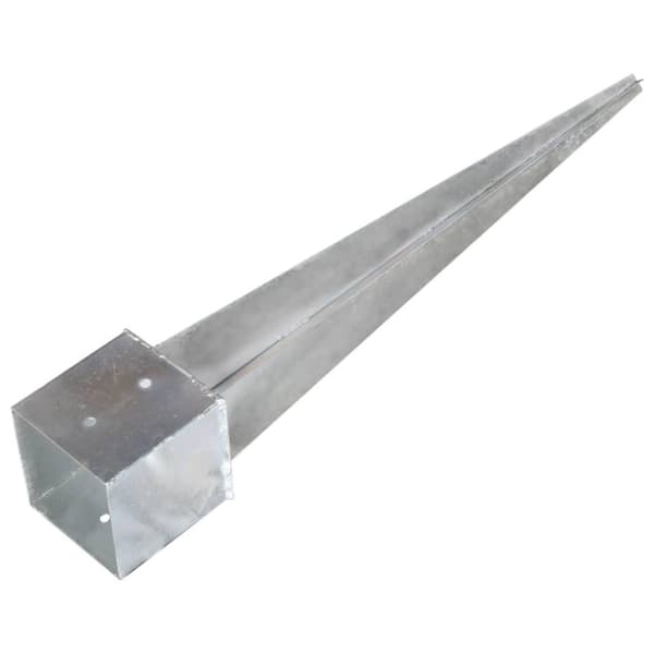 vidaXL jordpløkker 6 stk. 14 x 14 x 91 cm galvaniseret stål sølvfarvet
