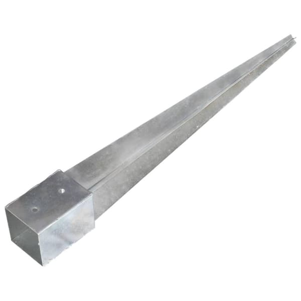 vidaXL jordpløkker 12 stk. 10 x 10 x 91 cm galvaniseret stål sølvfarvet