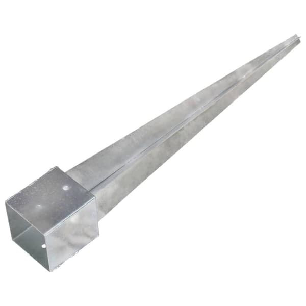 vidaXL jordpløkker 2 stk. 12 x 12 x 89 cm galvaniseret stål sølvfarvet