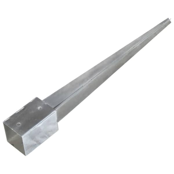 vidaXL jordpløkker 6 stk. 9 x 9 x 90 cm galvaniseret stål sølvfarvet