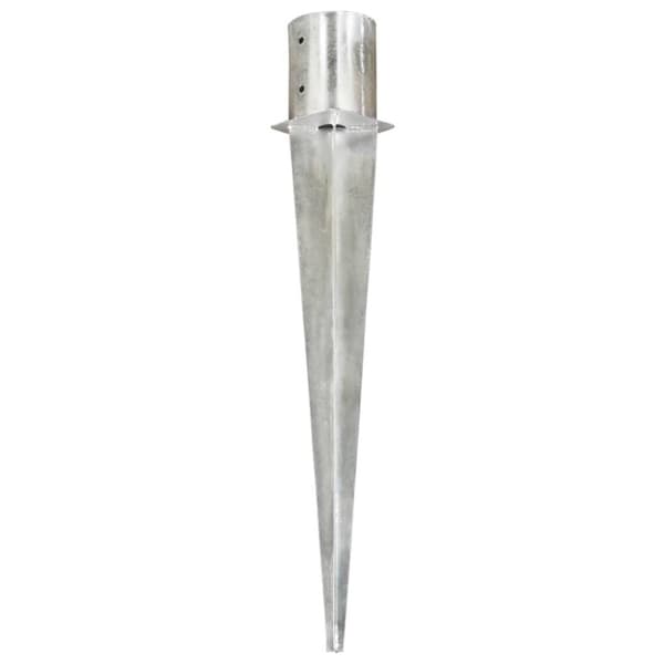 vidaXL jordpløkker 6 stk. 12 x 91 cm galvaniseret stål sølvfarvet