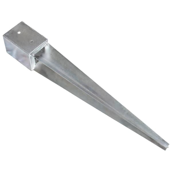 vidaXL jordpløkker 6 stk. 10 x 10 x 76 cm galvaniseret stål sølvfarvet