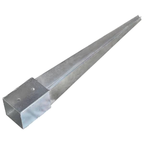 vidaXL jordpløkker 6 stk. 10 x 10 x 76 cm galvaniseret stål sølvfarvet