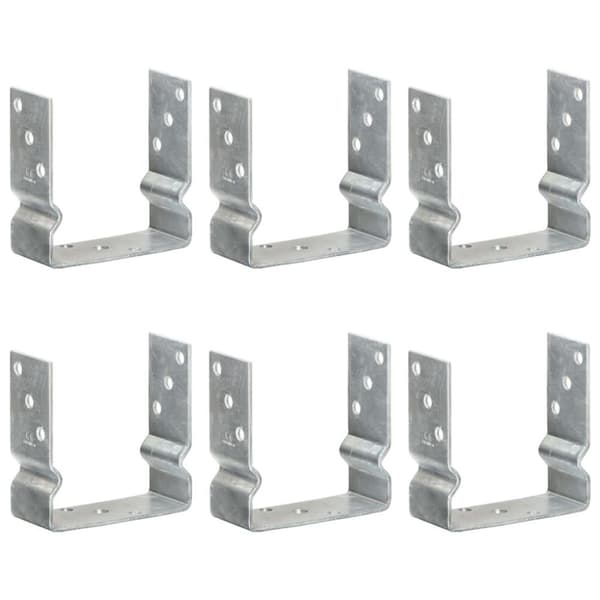 vidaXL jordankre 6 stk. 14x6x15 cm galvaniseret stål sølvfarvet