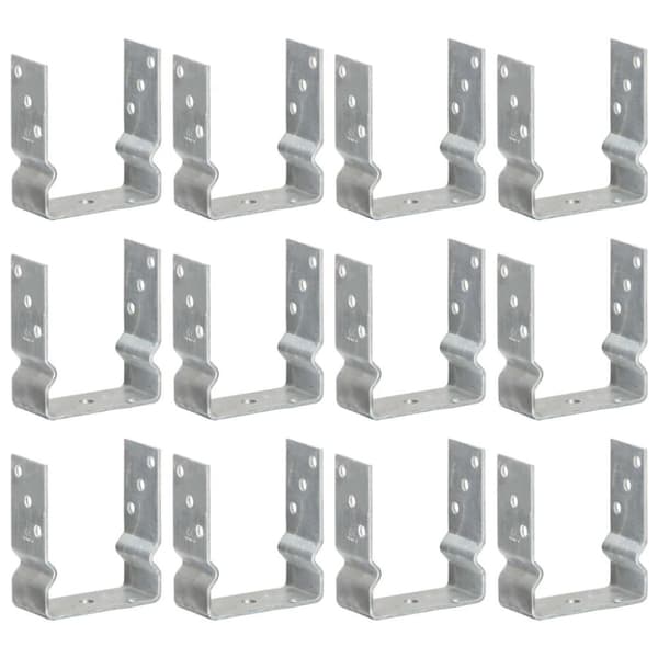 vidaXL jordankre 12 stk. 12x6x15 cm galvaniseret stål sølvfarvet